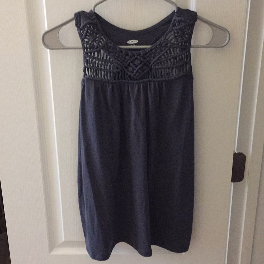 Old Navy crochet neck swing tank